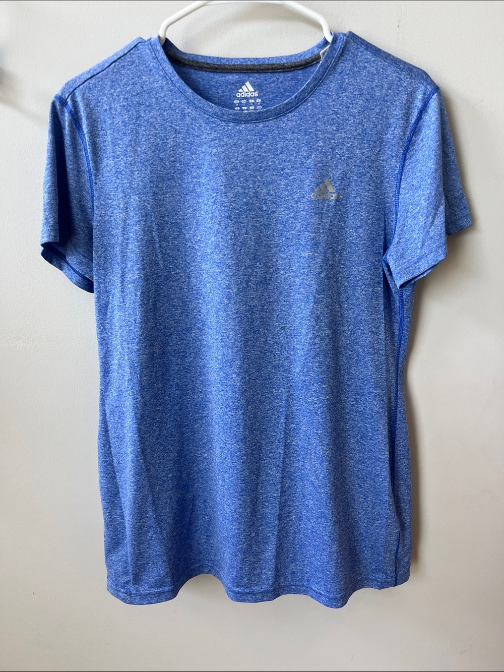 adidas Women’s Heather Royal Blue Athletic Tee Climalite
